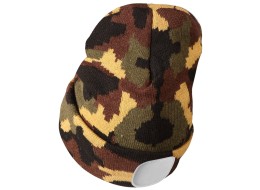 Lue med hodelykt 180 lm, oppladbar, USB, one size, bomull/PE, kamuflasje