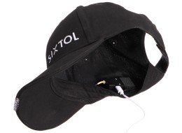 Caps med LED-lys B-CAP 25 lm, oppladbar, USB, universell størrelse, svart