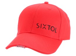 Caps med LED-lys B-CAP 25lm, oppladbar, USB, universell størrelse, rød