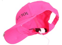 Caps med LED-lys B-CAP 25lm, oppladbar, USB, universell størrelse, rosa