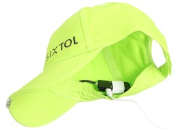 Caps med LED-lys B-CAP 25lm, oppladbar, USB, one size, fluorgrønn