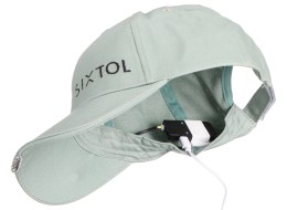 Caps med LED-lys B-CAP 25lm, oppladbar, USB, universell størrelse, grønn