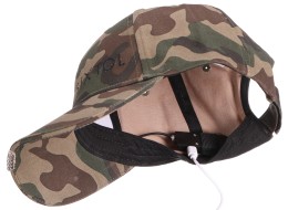 Caps med LED-lys B-CAP 25lm, oppladbar, USB, universell størrelse, kamuflasje