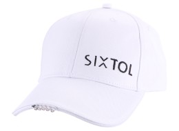 Caps med LED-lys B-CAP 25lm, oppladbar, USB, universell størrelse, hvit