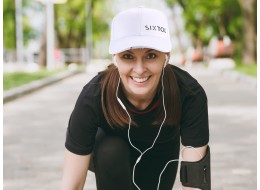 Caps med LED-lys B-CAP 25lm, oppladbar, USB, universell størrelse, hvit
