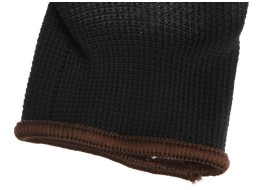 Arbeidshansker i polyester, delvis dyppet i PU GLOVE PE-PU 9, svarte, str. 9\", 6 par