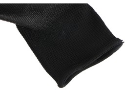 Arbeidshansker i polyester, delvis dyppet i PU GLOVE PE-PU 10, svarte, str. 10\", 6 par