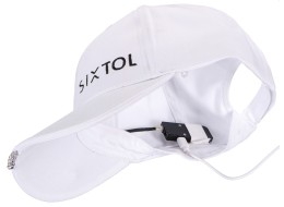 Caps med LED-lys B-CAP 25lm, oppladbar, USB, universell størrelse, hvit