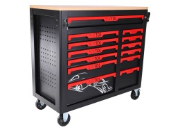 Verktøyvogn med verktøy MECHANIC TROLLEY TITAN 1559, 13 skuffer, 1559 verktøydeler