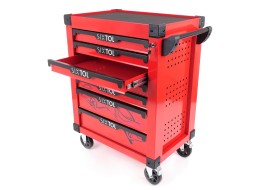 Verktøyvogn MECHANIC TROLLEY KEVIN RED 253, 7 skuffer, 253 deler verktøy