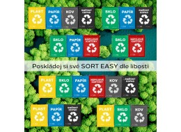 Pose for sortert avfall SORT EASY VETRO IT, 30x30x40cm, 36l