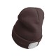 Lue med hodelykt 180 lm, oppladbar, USB, one-size, bomull/PE, brun
