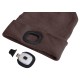 Lue med hodelykt 180 lm, oppladbar, USB, one-size, bomull/PE, brun