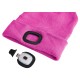 Lue med hodelykt 180 lm, oppladbar, USB, one size, bomull/PE, rosa