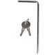 Tverrbjelke med lås aluminium ROOF RACK 120cm, lastekapasitet 90kg