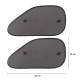 Solskjerm med sugekopp for sidevindu CAR SUNSHADE SET 9, 65 x 38 cm, 2 stk