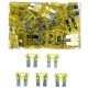 Sett med bladformede sikringer MECHANIC FUSE SET 20A, 100 stk