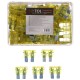 Sett med bladformede sikringer MECHANIC FUSE SET 20A, 100 stk