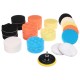 Sett med poleringsputer/skummputer med holder for bilrengjøring CAR DETAILING PAD 30, 30 deler