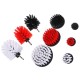 Sett med børster til drill for bilrengjøring CAR DETAILING DRILL BRUSH 9, 9 stk