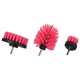 Sett med børster til drill for bilrengjøring CAR DETAILING DRILL BRUSH PINK 3, 3 stk