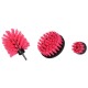 Sett med børster til drill for bilrengjøring CAR DETAILING DRILL BRUSH PINK 3, 3 stk