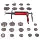 Pneumatisk presse for bremsekolber MECHANIC BRAKE SET PNEU 23, sett 23 stk