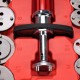 Pneumatisk presse for bremsekolber MECHANIC BRAKE SET PNEU 23, sett 23 stk
