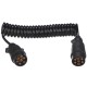 Spiral tilkoblingskabel for tilhengerkontakt TRAILER CABLE 3, 7-7-pin, 3 m
