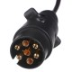 Spiral tilkoblingskabel for tilhengerkontakt TRAILER CABLE 3, 7-7-pin, 3 m