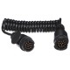 Spiral tilkoblingskabel for tilhengerkontakt TRAILER CABLE 4, 13-13-pin, 3 m