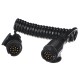 Spiral tilkoblingskabel for tilhengerkontakt TRAILER CABLE 4, 13-13-pin, 3 m
