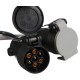 Kabelreduksjon for tilhengerplugg TRAILER CABLE 6, fra 13-pin til 7-pin N+S, 35 cm