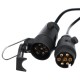 Forlengelseskabel 7-pins - uttak + plugg TRAILER CABLE 7, 12V, 5m