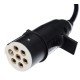 Sammenkoblings spiralkabel 7pin type S TRAILER CABLE 10, plastplugg, 24V, 3,5m