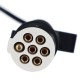 Sammenkoblings spiralkabel 7pin type S TRAILER CABLE 10, plastplugg, 24V, 3,5m