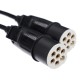 Sammenkoblings spiralkabel 7pin type S TRAILER CABLE 10, plastplugg, 24V, 3,5m