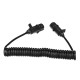 Sammenkoblings spiralkabel 7pin type N TRAILER CABLE 11, plastplugg, 24V, 3,5m
