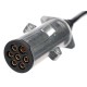 Sammenkoblingsspiralkabel 7pin type N TRAILER CABLE 13, metallplugg, 24V, 3,5m
