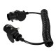 Sammenkoblings spiralkabel EBS 7-pin TRAILER CABLE 14, 24V, 3,5m