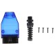 OBD-II-plugg med 16 pinner for montering av egen kabel MECHANIC CABLE 31, blå