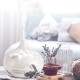Aroma-diffuser Palm hvitt tre 500 ml