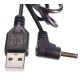 Erstatnings USB-strømkabel med DC-jack 3,5 x 1,35 mm for diffusere Flower og Ball