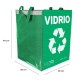 Sorteringspose SORT EASY VIDRIO ES, 30 x 30 x 40 cm, 36 l