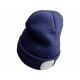 Lue med hodelykt 180 lm, oppladbar, USB, one size, bomull/PE, blå