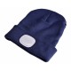 Lue med hodelykt 180 lm, oppladbar, USB, one size, bomull/PE, blå