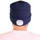 Lue med hodelykt 180 lm, oppladbar, USB, one size, bomull/PE, blå