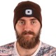Lue med hodelykt 180 lm, oppladbar, USB, one-size, bomull/PE, brun