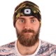 Lue med hodelykt 180 lm, oppladbar, USB, one size, bomull/PE, kamuflasje