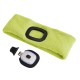 Pannebånd med hodelykt 180 lm, oppladbar, USB, one size, bomull/PE, fluorescerende gul